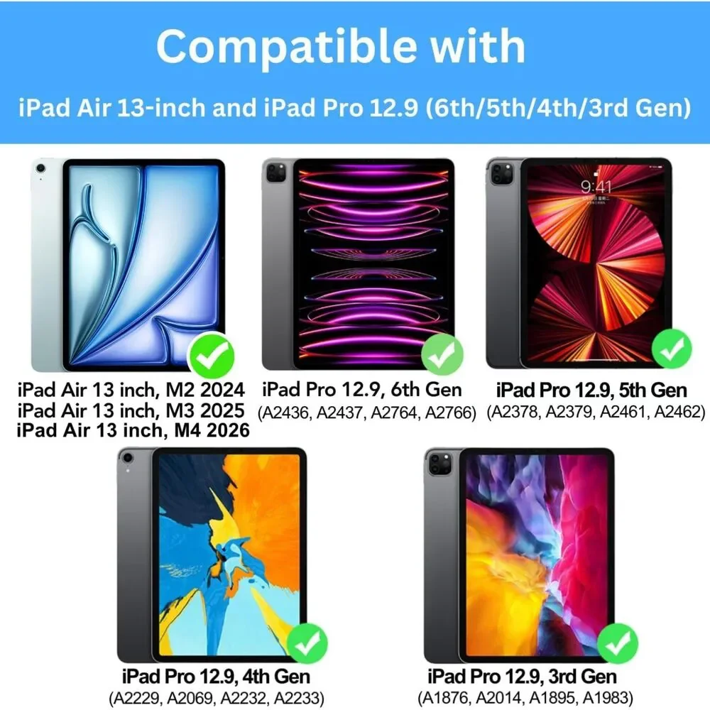 Magic Keyboard Case for iPad Air 13 M4 M2 Pro 12.9 Floating Cantilever
